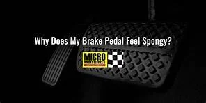 Why does my brake pedal feel spongy?
